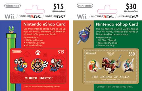 You can purchase Nintendo eShop Cards from the following retail outlets: